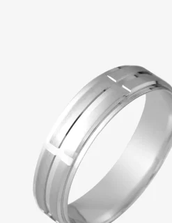 Bague argent 925‰ gris rayures fines SO OR