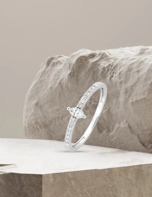 Bague Argent 925‰ rhodié & oxydes de zirconium SO OR