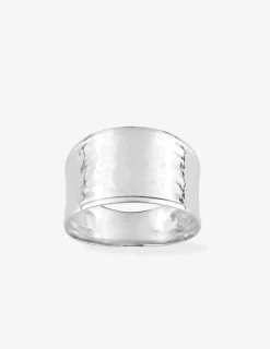 Bague argent rhodié 925 ‰ effet froissé SO OR