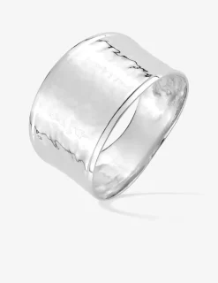 Bague argent rhodié 925 ‰ effet froissé SO OR