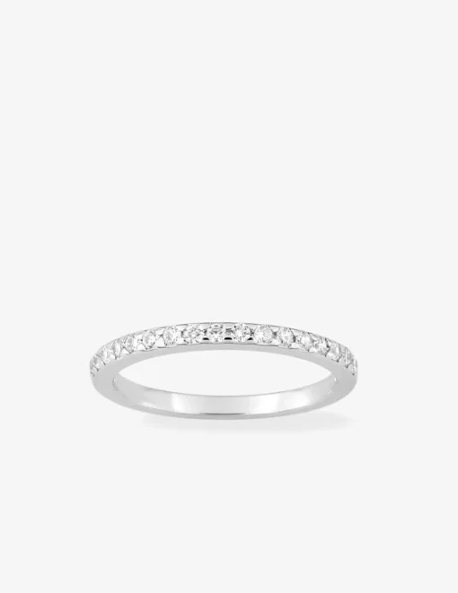 Bague argent rhodié 925 ‰ et oxyde de zirconium 1 mm SO OR