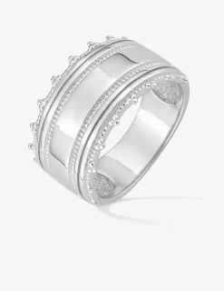 Bague argent rhodié 925 ‰ finition fantaisie SO OR
