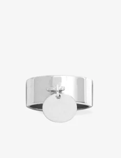 Bague argent rhodié 925 ‰ jeton SO OR