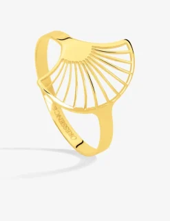 Bague Art déco motif or jaune 750‰ SO OR