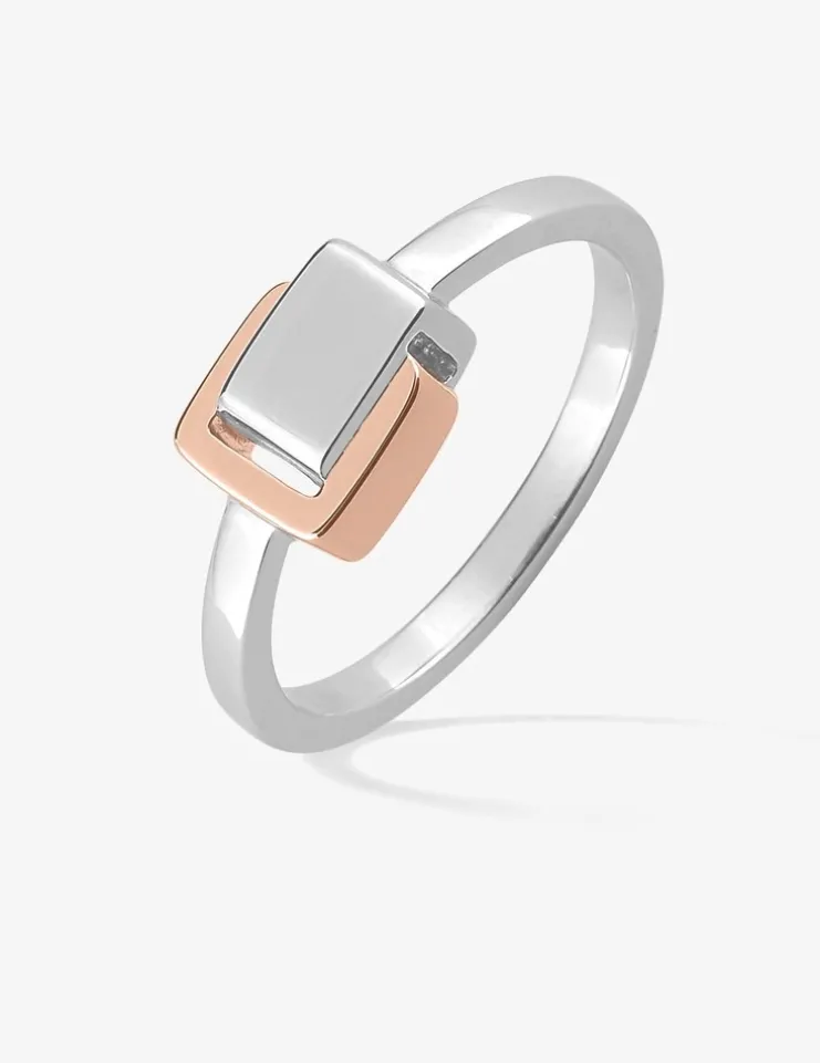 Bague bicolore argent 925 ‰, tout métal SO OR