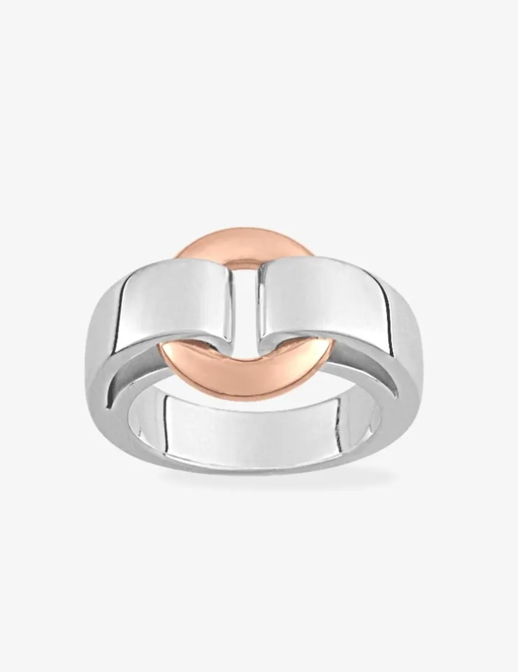 Bague bicolore argent 925 ‰, tout métal SO OR