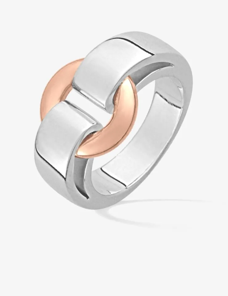 Bague bicolore argent 925 ‰, tout métal SO OR