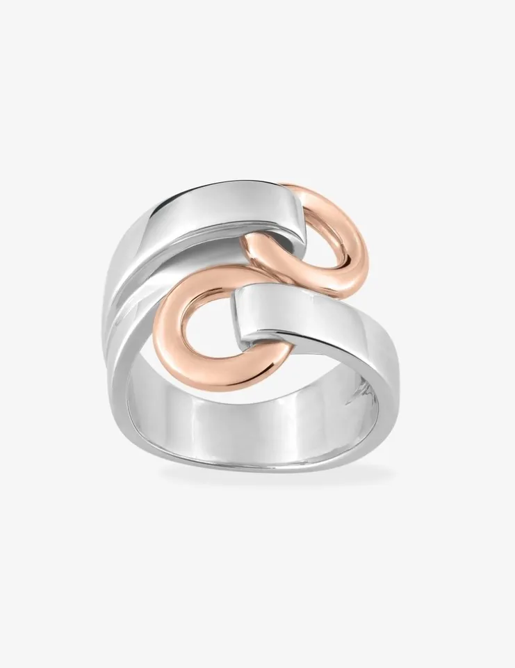 Bague bicolore argent 925 ‰, tout métal SO OR