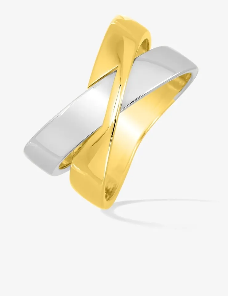 Bague bicolore or 750 ‰ SO OR