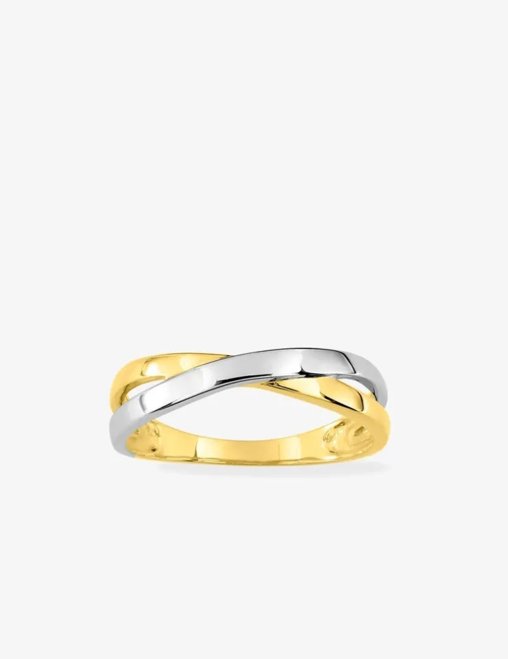 Bague bicolore or jaune 375 ‰ SO OR