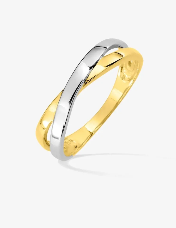 Bague bicolore or jaune 375 ‰ SO OR