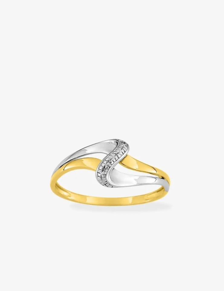 Bague bicolore or jaune 375 ‰ SO OR