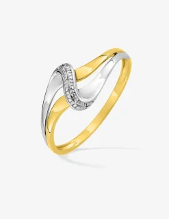Bague bicolore or jaune 375 ‰ SO OR