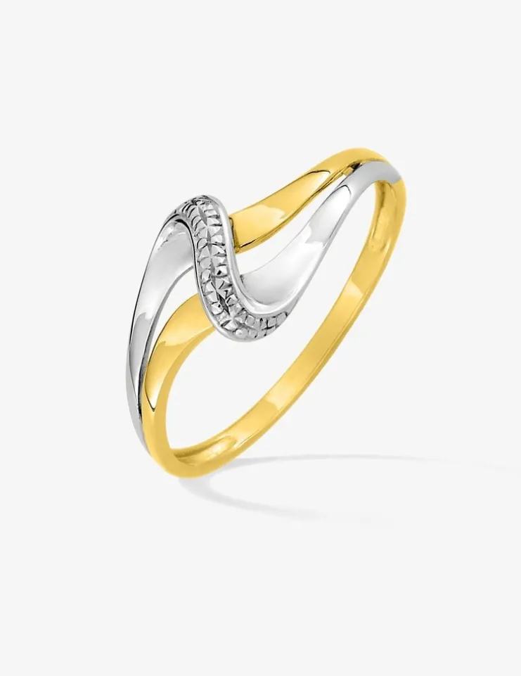 Bague bicolore or jaune 375 ‰ SO OR