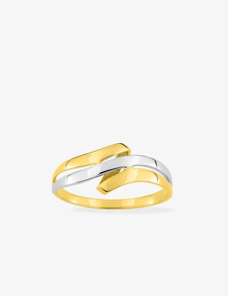 Bague bicolore or jaune 375 ‰ SO OR
