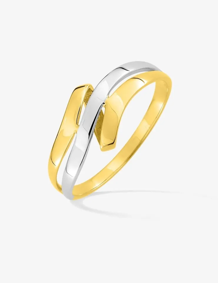Bague bicolore or jaune 375 ‰ SO OR