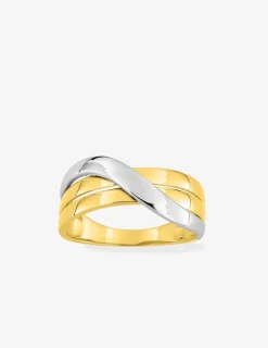Bague bicolore or jaune 375 ‰ SO OR