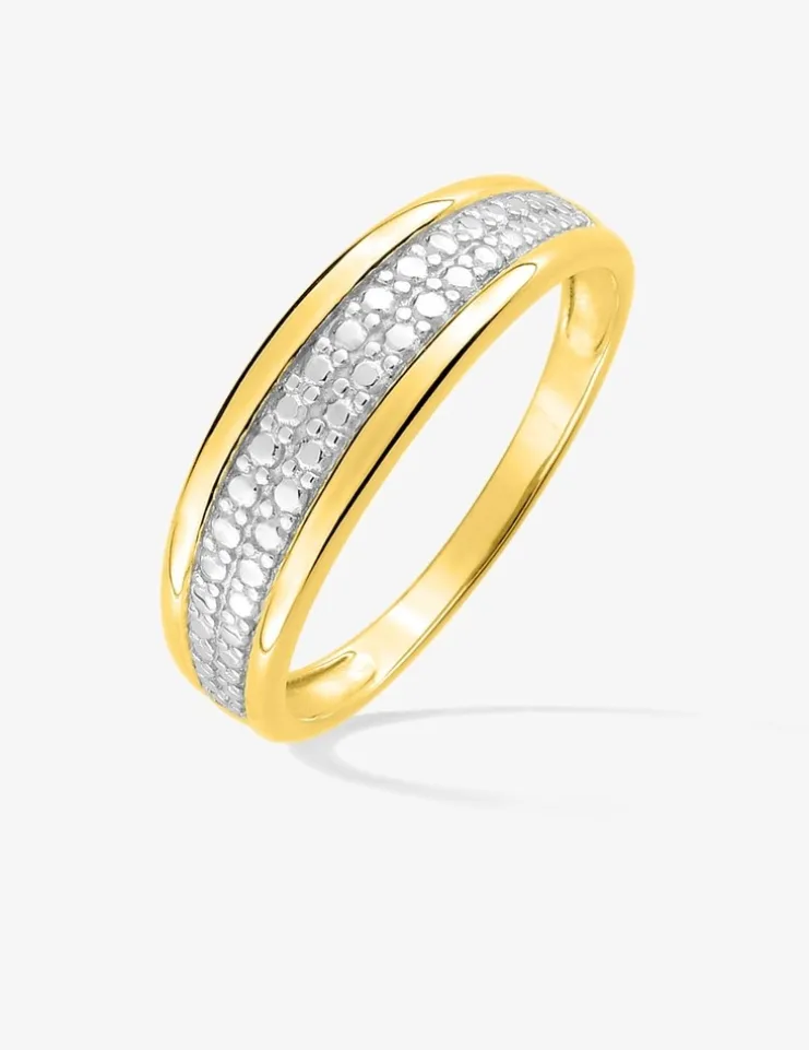 Bague bicolore or jaune 750 ‰ et rhodium SO OR