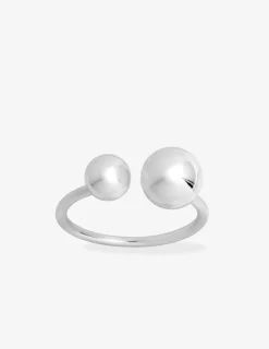Bague boules 6 mm et 8 mm argent 925‰ rhodié SO OR