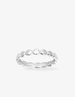Bague boules argent rhodié 925 ‰ SO OR