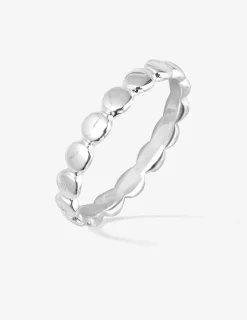 Bague boules argent rhodié 925 ‰ SO OR