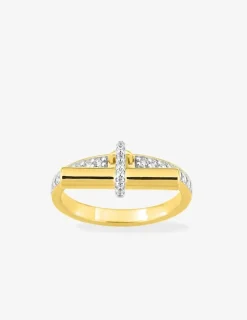Bague breloque Plaqué or & oxydes de zirconium SO OR
