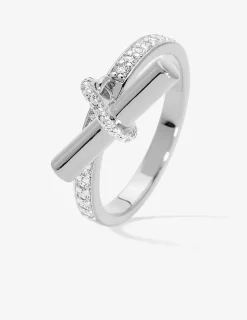 Bague bâtonnet Argent 925‰ rhodié & oxydes de zirconium SO OR