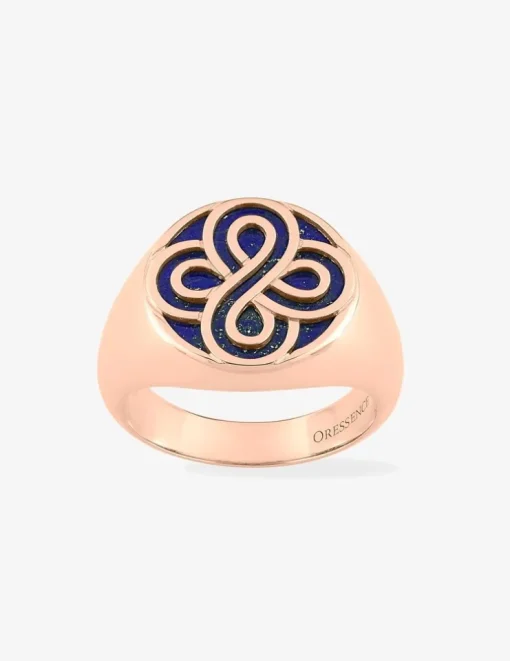 Bague Chance or rose 750‰ et Lapis Lazuli SO OR