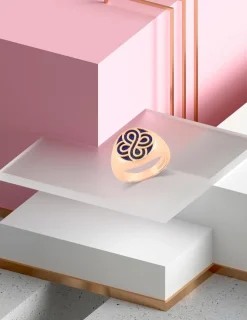 Bague Chance or rose 750‰ et Lapis Lazuli SO OR