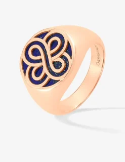Bague Chance or rose 750‰ et Lapis Lazuli SO OR