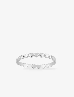 Bague cœur en or blanc 375 ‰ SO OR