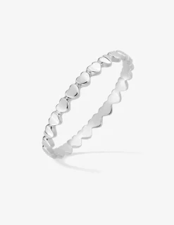 Bague cœur en or blanc 375 ‰ SO OR