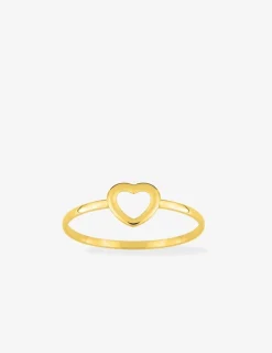 Bague cœur or jaune 375 ‰ SO OR