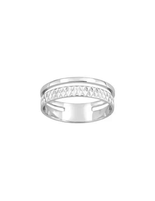 Bague design moderne en argent 925 ‰ rhodié SO OR