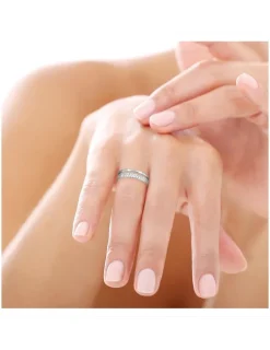 Bague design moderne en argent 925 ‰ rhodié SO OR