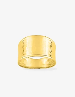 Bague effet martelé plaqué or SO OR
