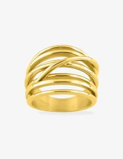 Bague en acier doré SO OR