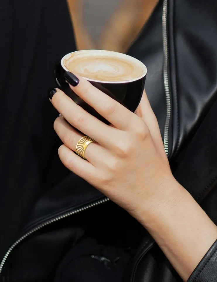 Bague en acier doré SO OR