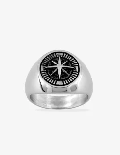 Bague en acier motif étoile SO OR