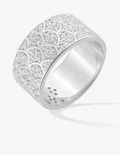 Bague en argent 925 ‰ rhodié avec oxydes de zirconium blancs SO OR