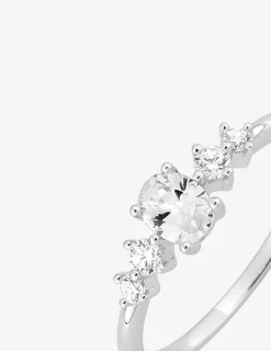 Bague en argent 925 ‰ rhodié avec oxydes de zirconium SO OR