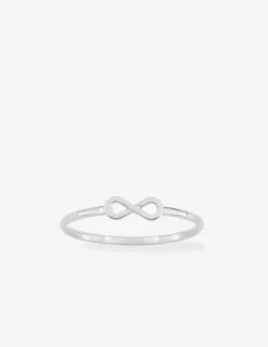 Bague en argent 925 ‰ rhodié, motif infini SO OR
