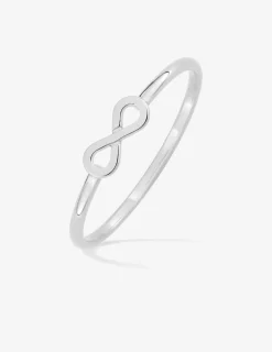 Bague en argent 925 ‰ rhodié, motif infini SO OR