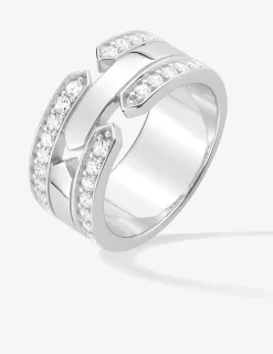 Bague en argent 925 ‰ rhodié, oxydes de zirconium serti griffes SO OR