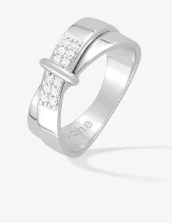 Bague en argent 925 ‰ rhodié, oxydes de zirconium blancs SO OR