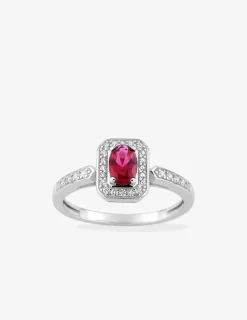 Bague en argent 925 ‰ rhodié, oxydes de zirconium bicolores SO OR