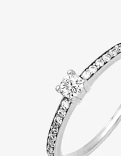 Bague en argent 925 ‰ rhodié, oxydes de zirconium SO OR