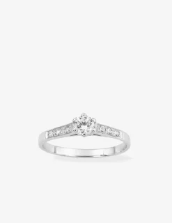 Bague en argent 925‰ rhodié et oxydes de zirconium SO OR