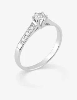 Bague en argent 925‰ rhodié et oxydes de zirconium SO OR