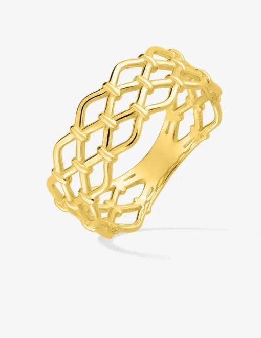 Bague en or jaune 375 ‰ ajourée SO OR